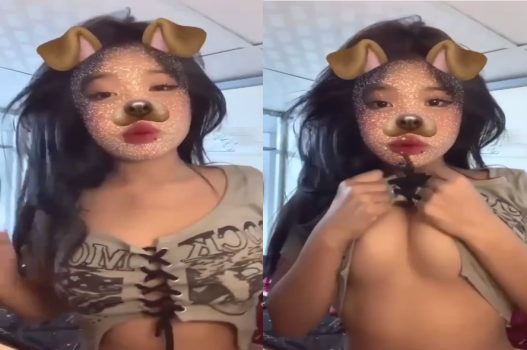 Ngực cô gái xinh phô bày khiến anh thèm khát